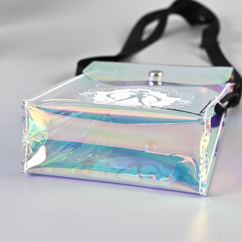 Custom Travel Beach Shoulder Bag Phone Card Holographic Waterproof Organizer Laser Clear PVC Bag