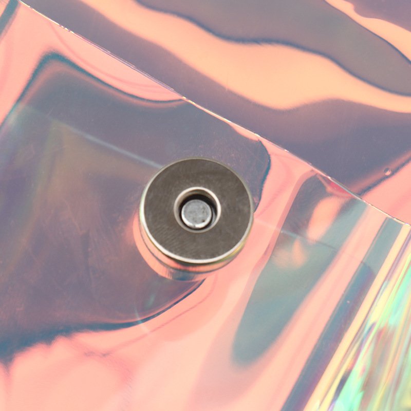 Custom Travel Beach Shoulder Bag Phone Card Holographic Waterproof Organizer Laser Clear PVC Bag