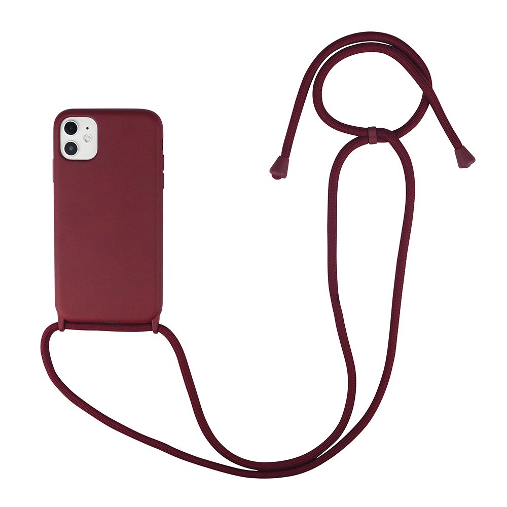 Hot Chain Necklace Cord Strap Lanyard Silicone Phone Cover Case for iPhone 16 15 13 11 pro max 7 8 plus CrossBody phone case