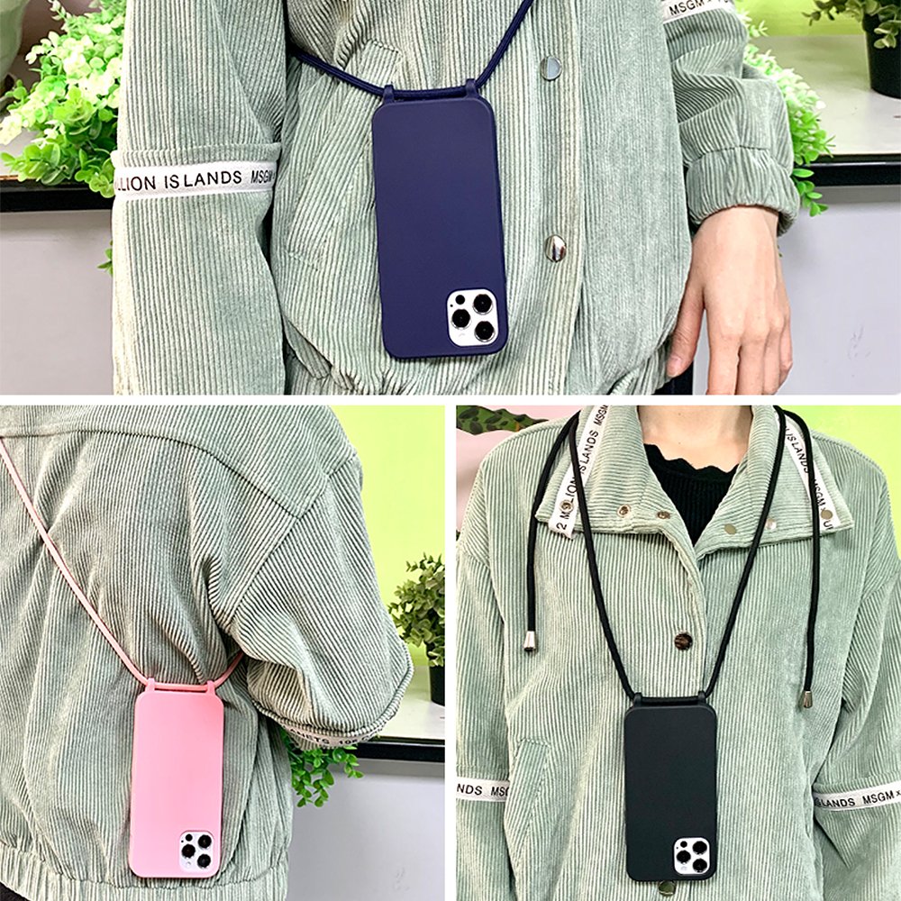 Latest Clear Strap Detachable Crossbody Phone Covers Case Shines E With Necklace 1 Strap Rope For iPhone 15 14 13 Pro max Case