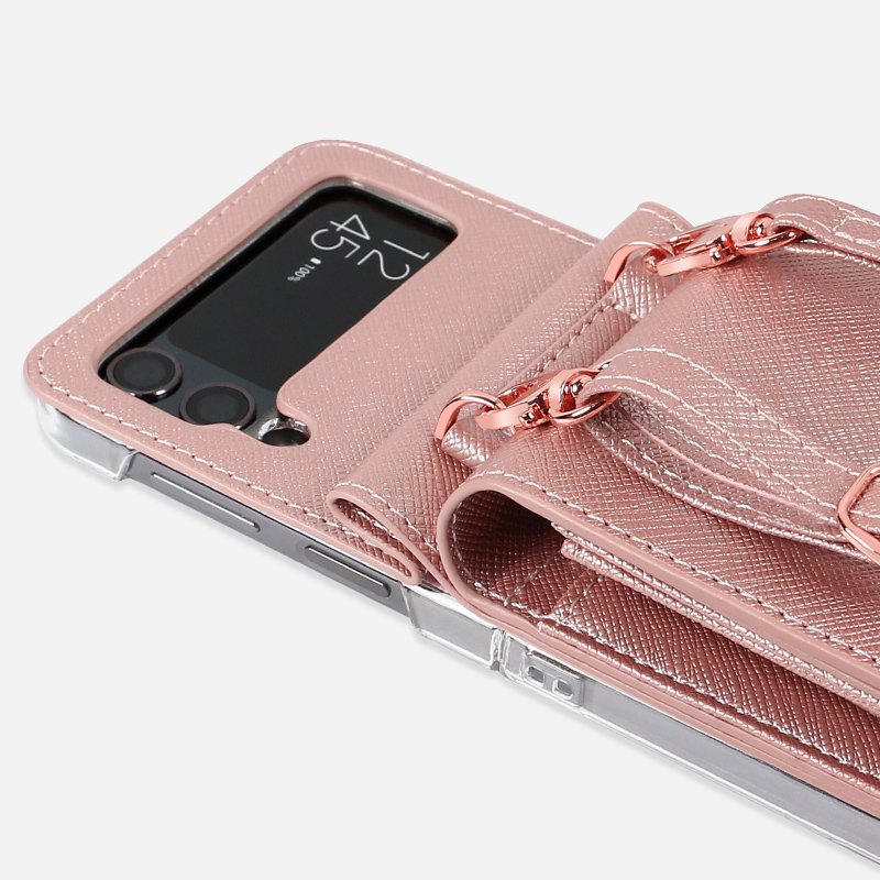 VIETAO New Wallet Design Case Leather Phone Case Cover with Hand Strap for Samsung Galaxy Z Flip 4 3 Case with Body Strap Luxury