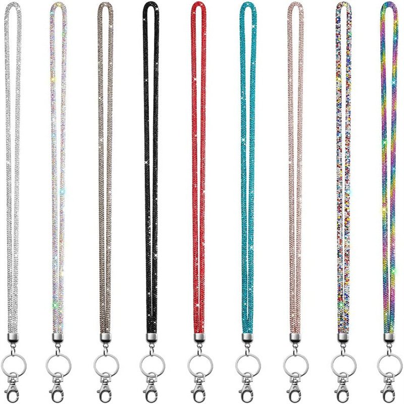 Glitter Phone Lanyard Phone Diamond Crystal Chain Straps Keychain Hanging Anti-lost Rope Mobile Phone Strap