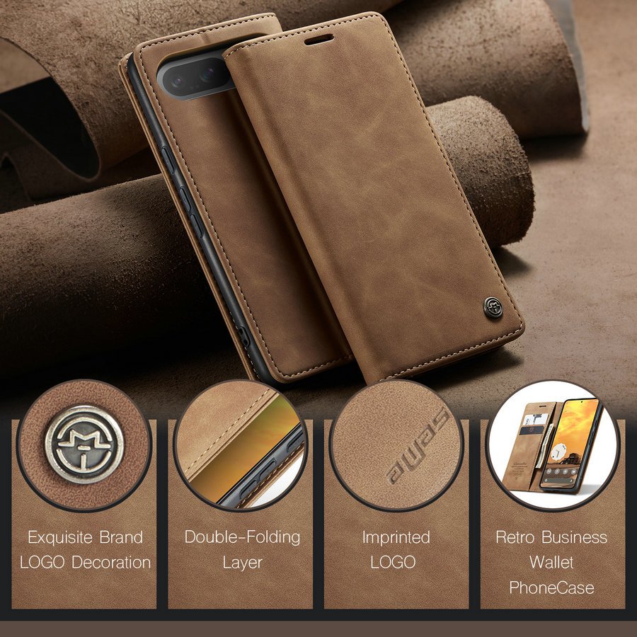 CaseMe Leather Flip Case for Google Pixel 9A 9Pro 8A 7 6 Pro Fold Mobile Phone Accessories Kickstand for Pixel 9 Pro Wallet Case