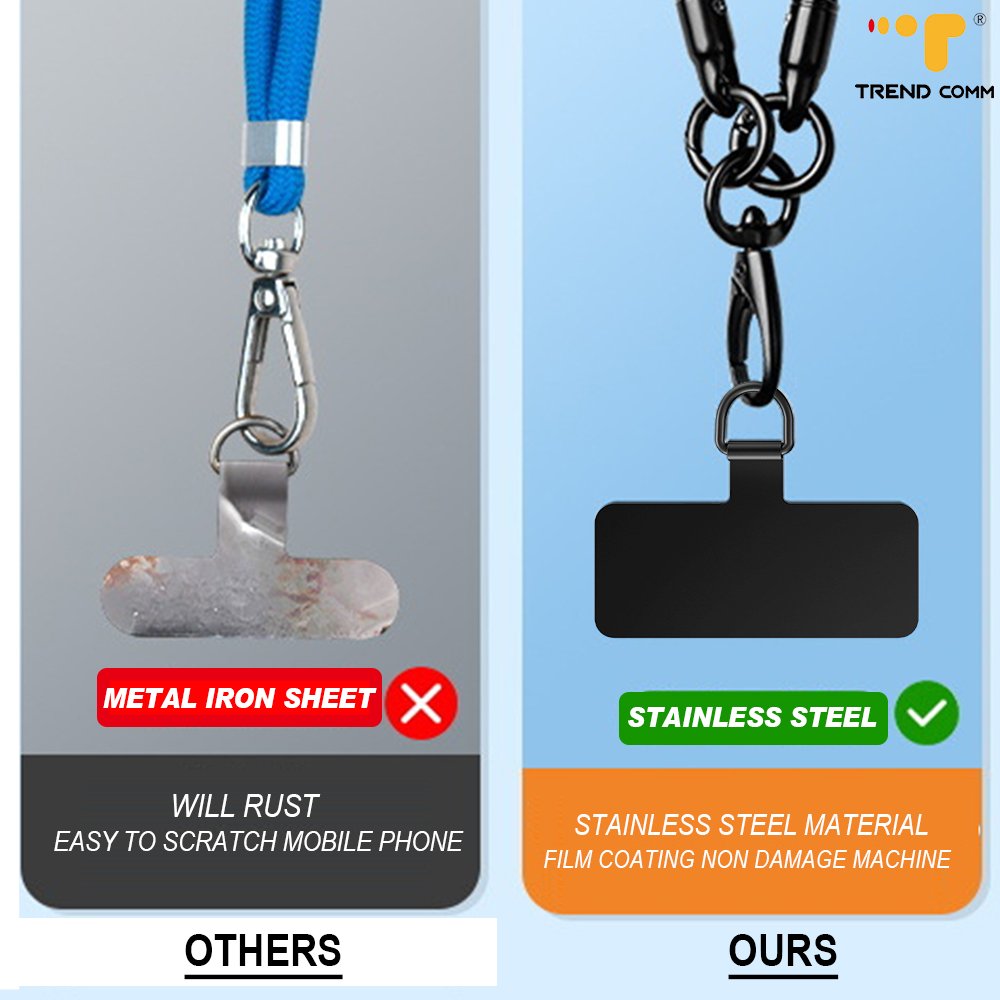 Stainless Steel Detachable Anti-Lost Universal Phone Lanyard Patches for Mobile Case Convenient and Practical