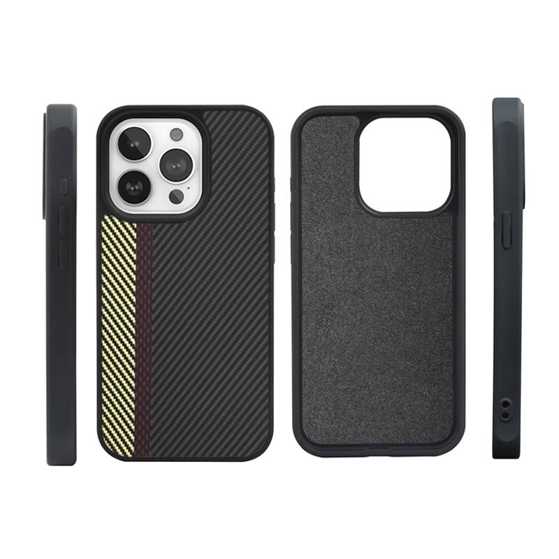 High quality OEM Contrast Color Carbon Fiber Phone Case for iPhones 15 16 cases wholesale New Design
