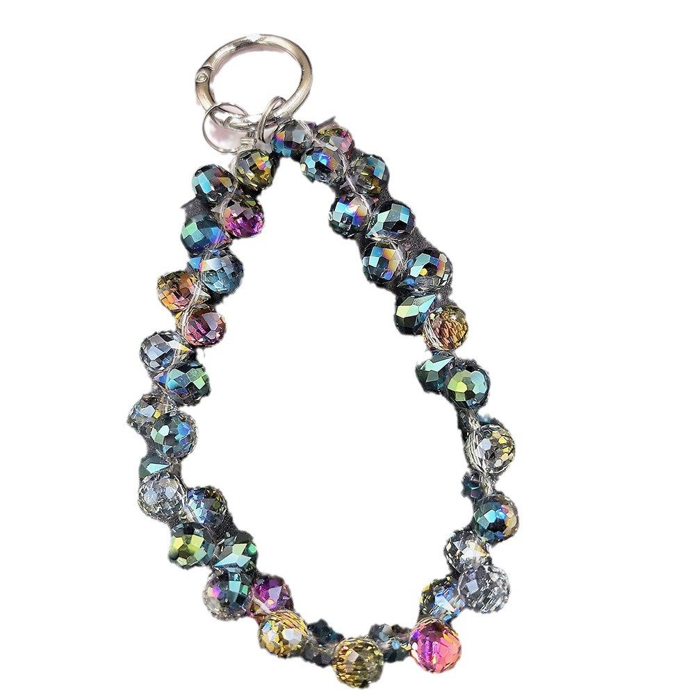 fashion hanging chain ring code cell phone wrist strap clip universal Strawberry crystal teardrop bead mobile phone lanyard