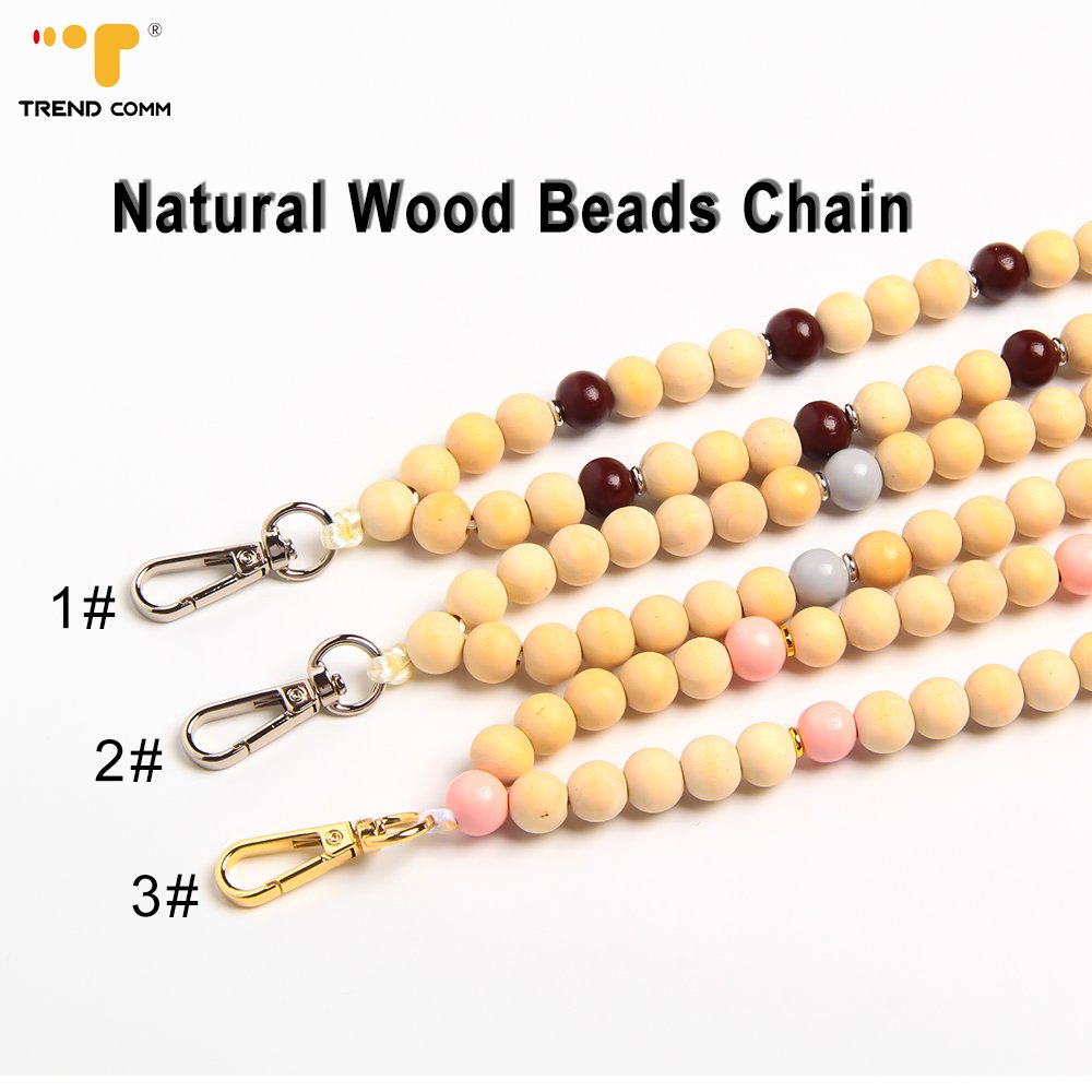 High Quality Trendy Short Wood Phone Strap Stylish Mobile Phone Lanyard Accessory Durable Short Size Mobile Phone Chain