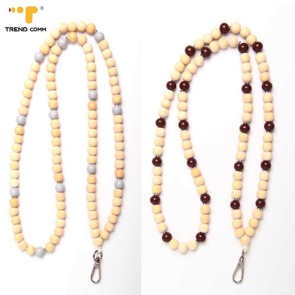 High Quality Trendy Short Wood Phone Strap Stylish Mobile Phone Lanyard Accessory Durable Short Size Mobile Phone Chain