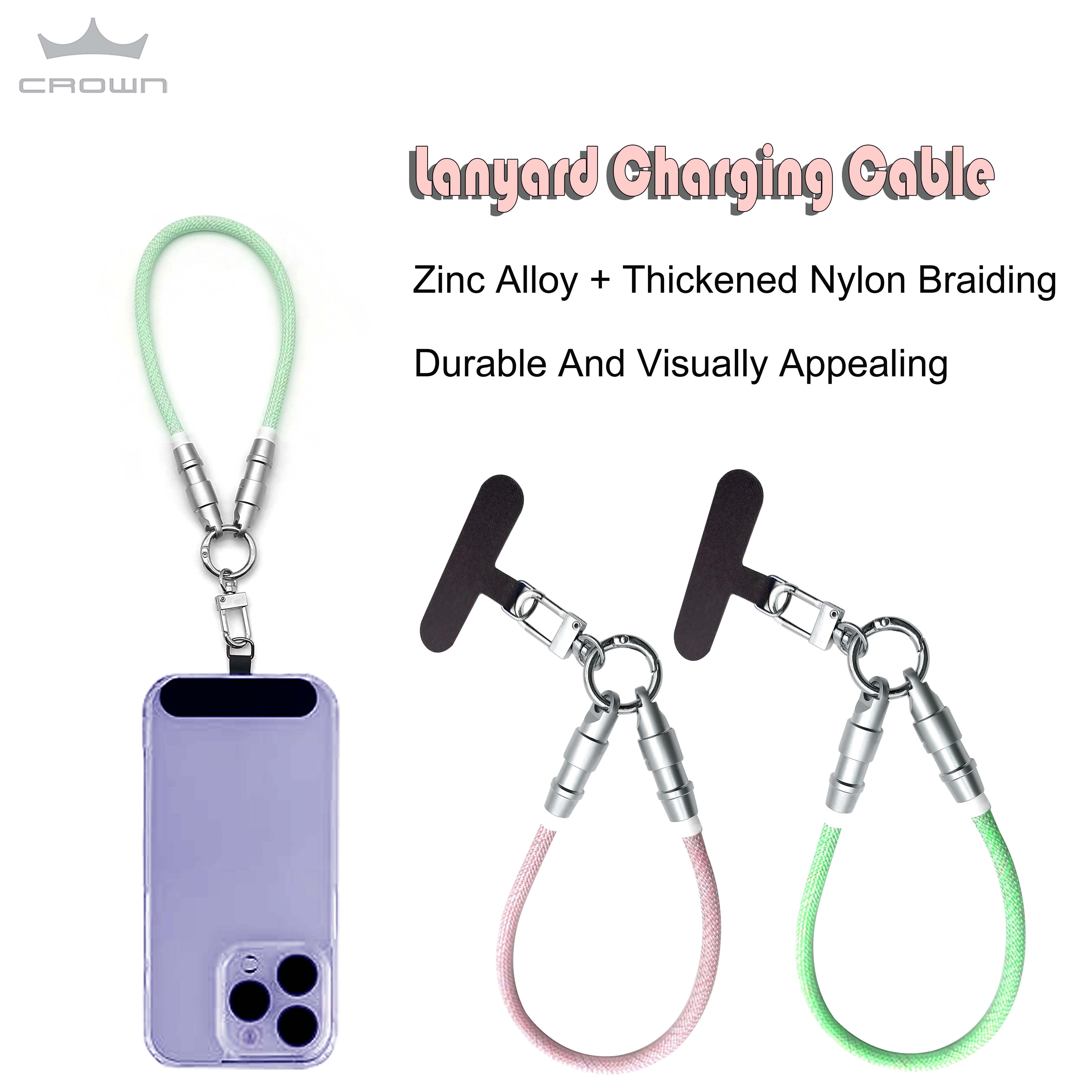 Mobile Phone Super Fast Charging Cable With Type-C Or 8-pin Charging Line And Anti-Lost Hanging Rope Charging Cable