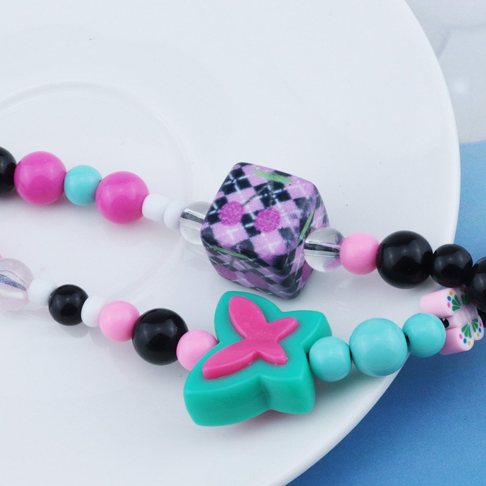 Wholesale Phone Charm Chain Colorful Beaded Phone Strap Wrist Strap Fruity Rainbow Beaded Phone Strap