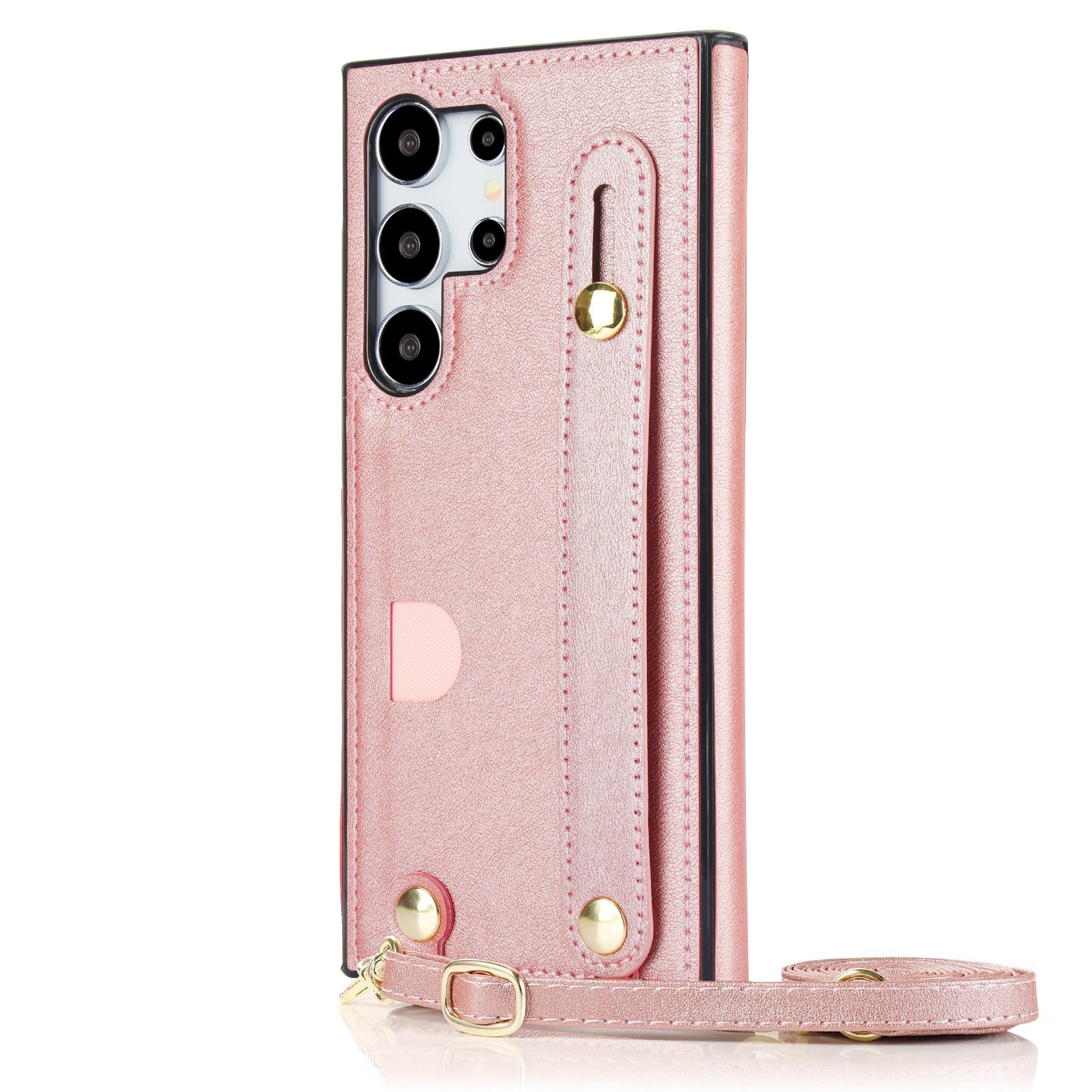 Mobile Phone Cases For Samsung S24 Phone Case For Samsung Galaxy S10 Back Cover Lanyard Neck Protective Leather Case