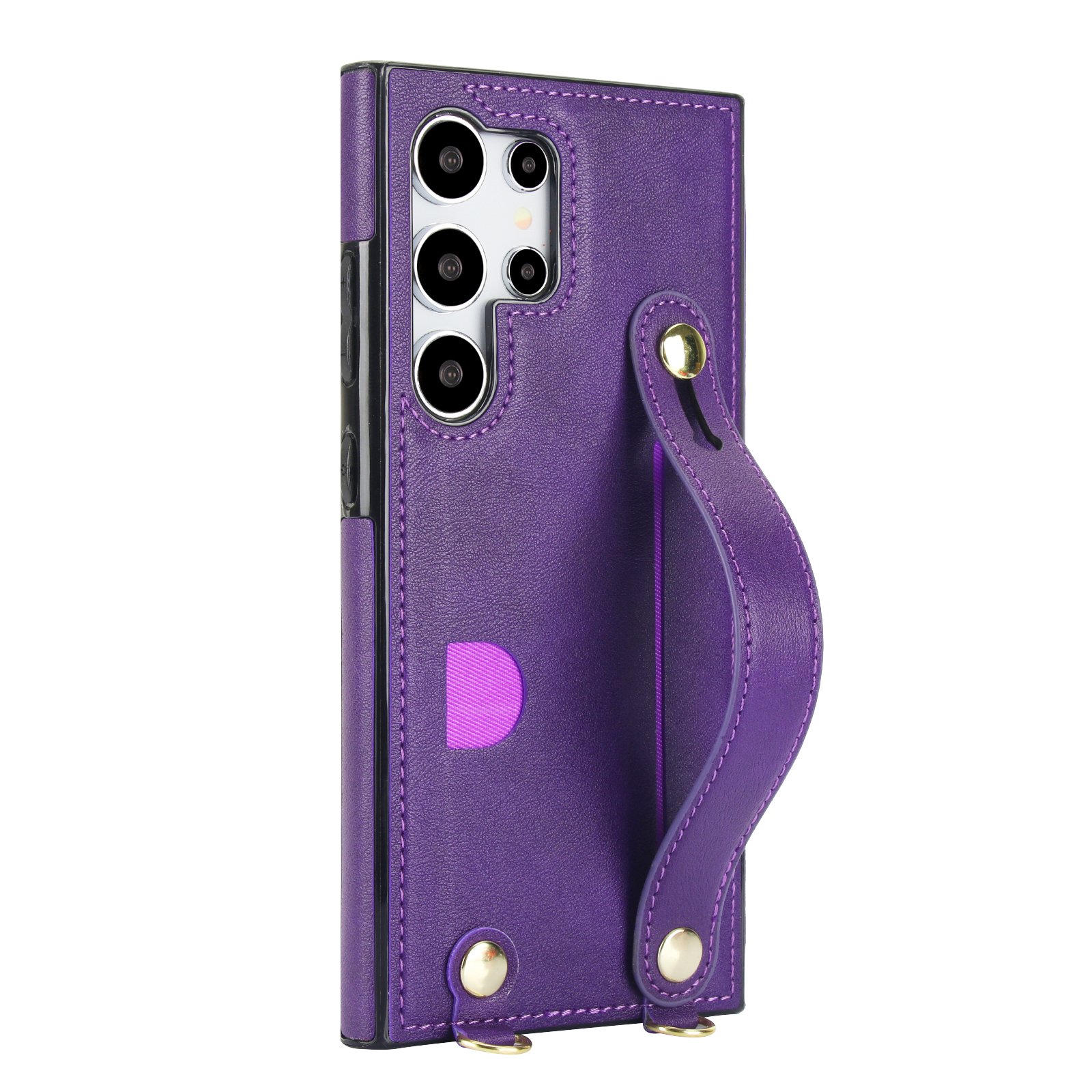 Mobile Phone Cases For Samsung S24 Phone Case For Samsung Galaxy S10 Back Cover Lanyard Neck Protective Leather Case