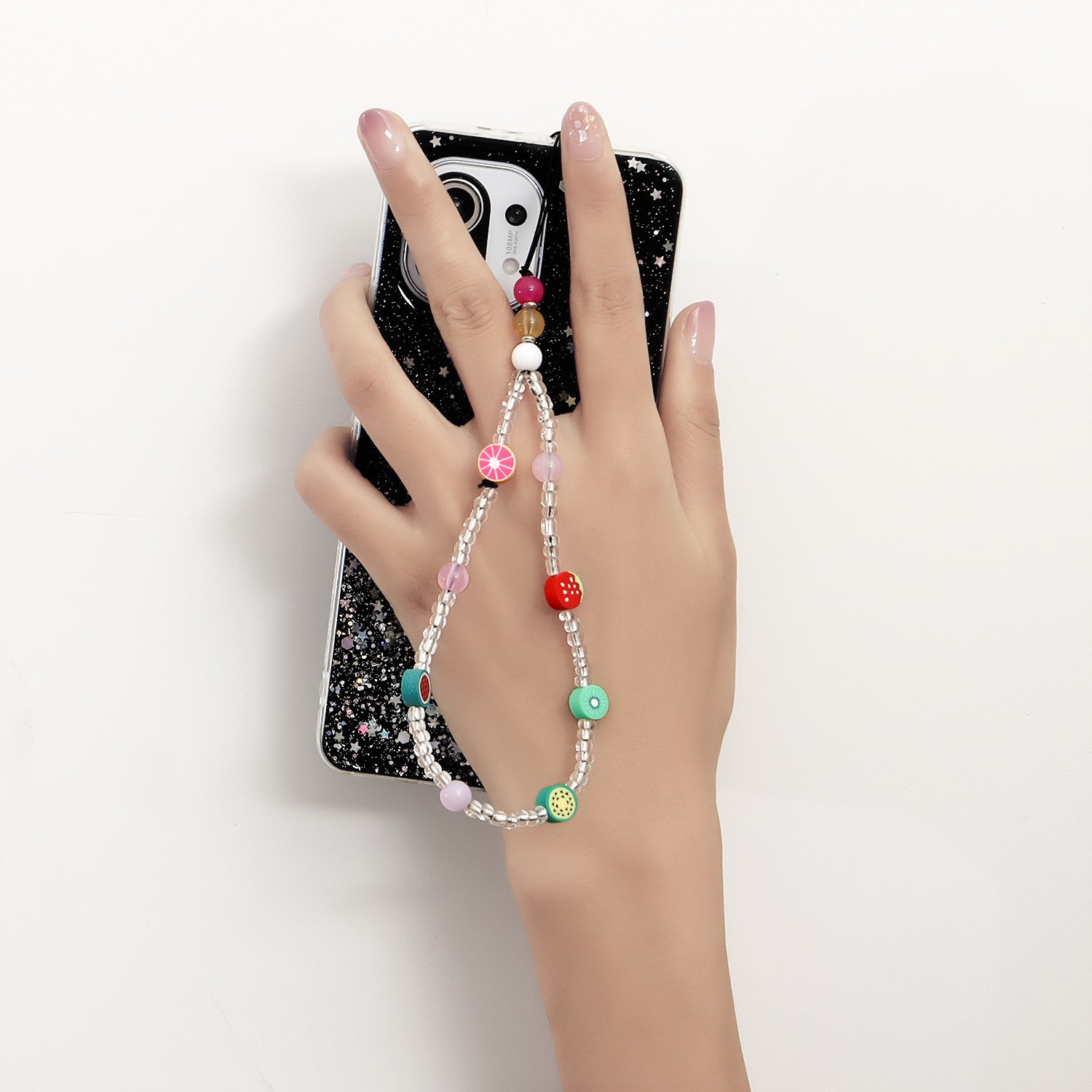 Trendy Mobile Strap Phone Charm Cherry Beaded Phone Chain Jewelry For Women Anti-Lost Lanyard Gift Keychain Wholesales