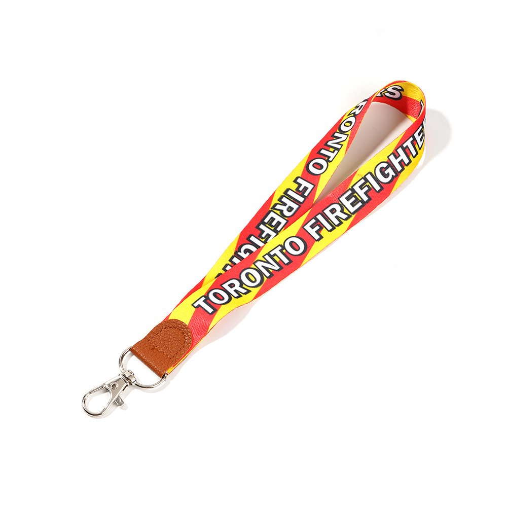 Polyester Phone Lanyard Promotion Sublimation Stitch Neck Key Holder Mobile Strap With Patch
