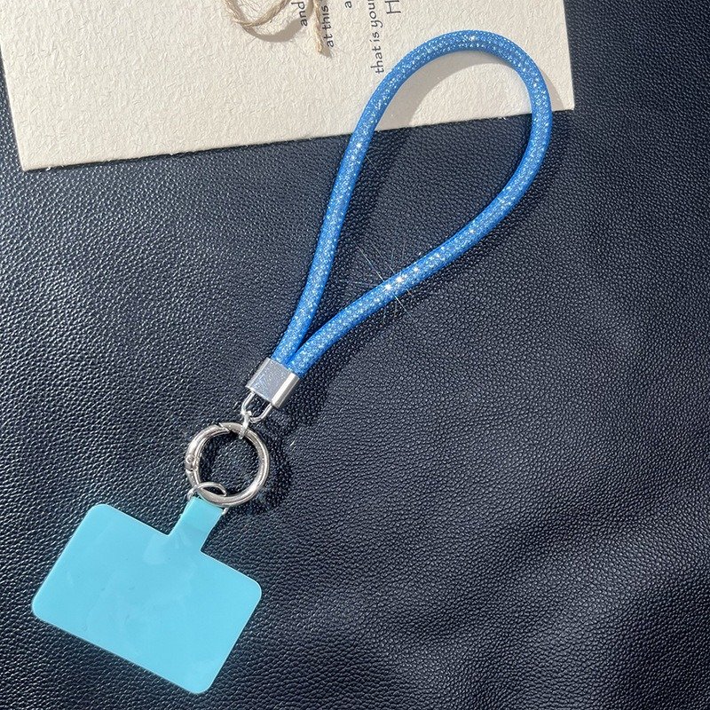 Flash Diamond Mesh Rope Phone Case Pendant Patch Keychain Versatile Mobile Phone Straps Hands Free Rhinestone Phone Wrist Strap