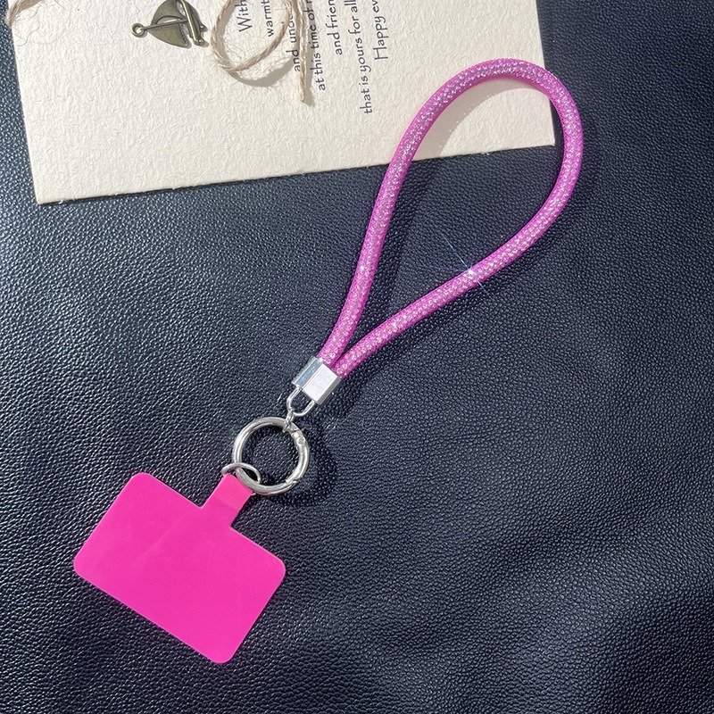 Flash Diamond Mesh Rope Phone Case Pendant Patch Keychain Versatile Mobile Phone Straps Hands Free Rhinestone Phone Wrist Strap