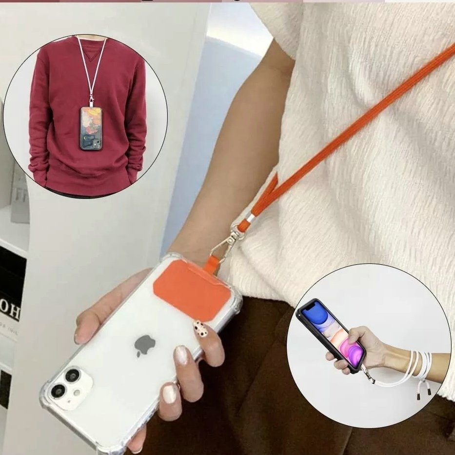 Universal Crossbody Adjustable Nylon Patch hanging rope Mobile Phone Straps Lanyard