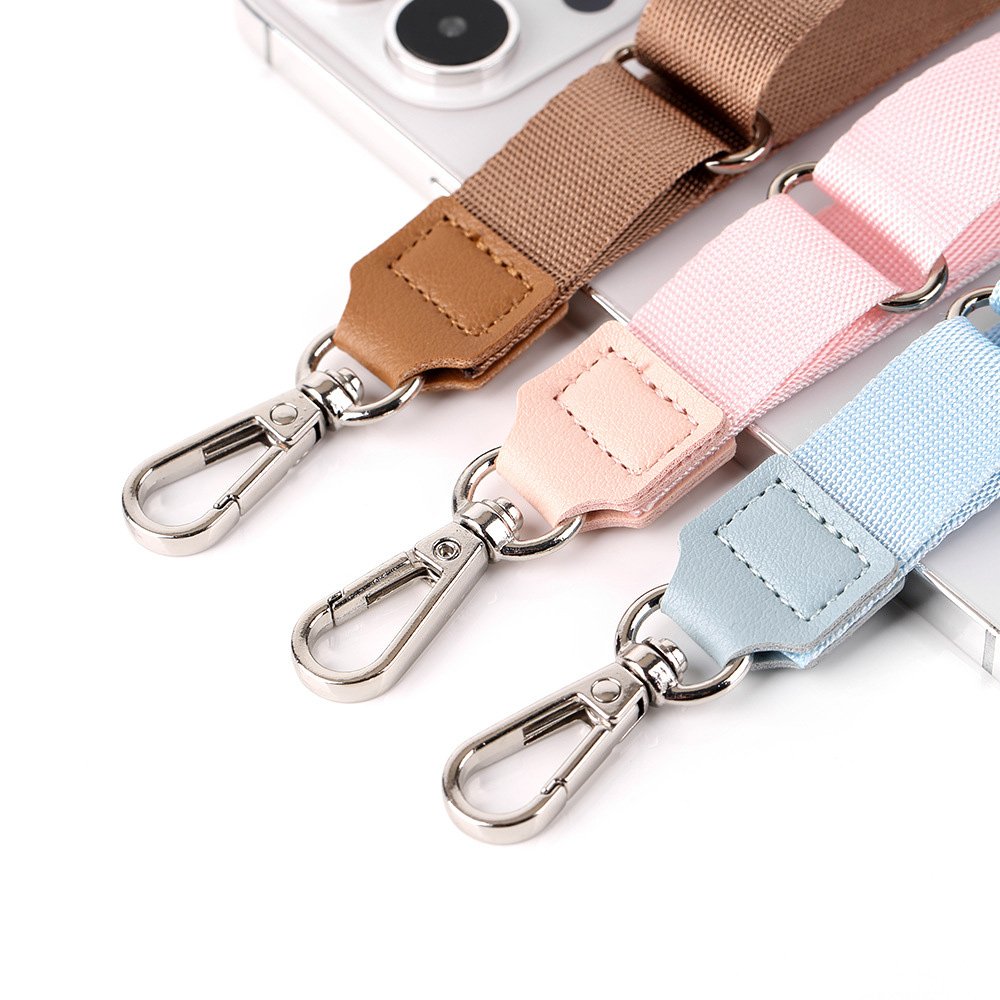 New Universal Thick Woven Custom Polyester Nylon Crossbody Patch Mobile TPU Phone Case Holder Strap Rope Cell Phone Lanyard