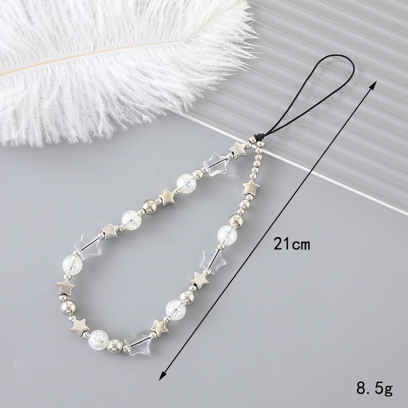 Hot Selling New Pearl Bow Mobile Phone Chain Special-Shaped Beaded Pendant Crossbody Strap and Lanyard Keychain Accessory