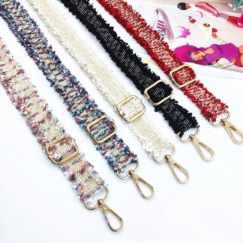 REWIN Elegant 3CM Adjustable Bag Accessories Phone Lanyard Woven Tassel Purse Strap for Women Handbag Replacement Shoulder Belt