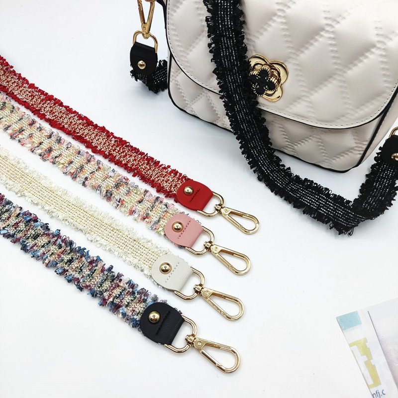 REWIN Elegant 3CM Adjustable Bag Accessories Phone Lanyard Woven Tassel Purse Strap for Women Handbag Replacement Shoulder Belt