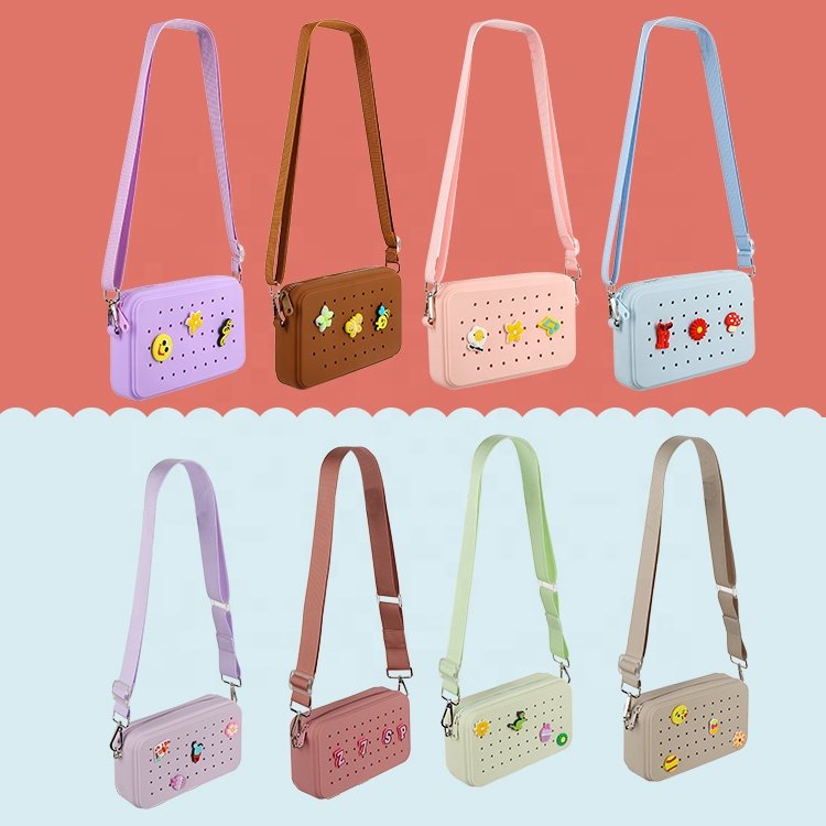 Custom wholesale women casual Fashion silicone small mini crossbody mobile phone bag for ladies