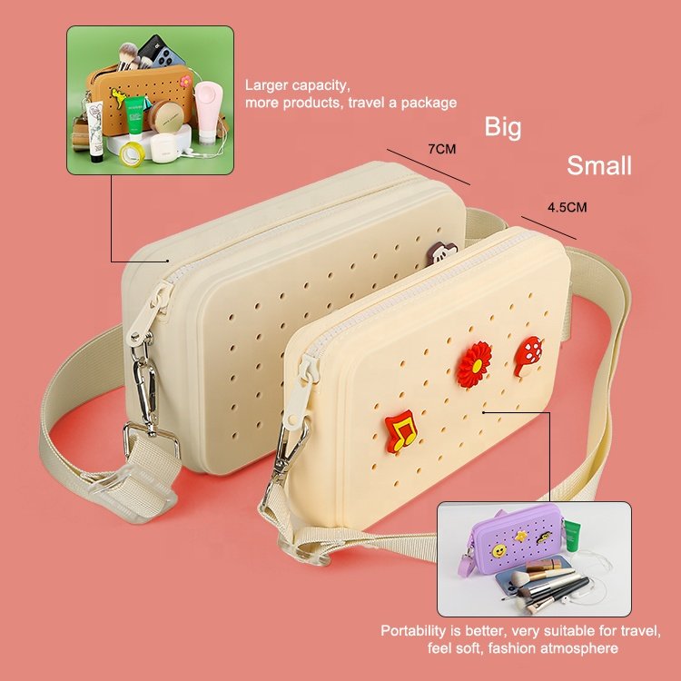 Custom wholesale women casual Fashion silicone small mini crossbody mobile phone bag for ladies