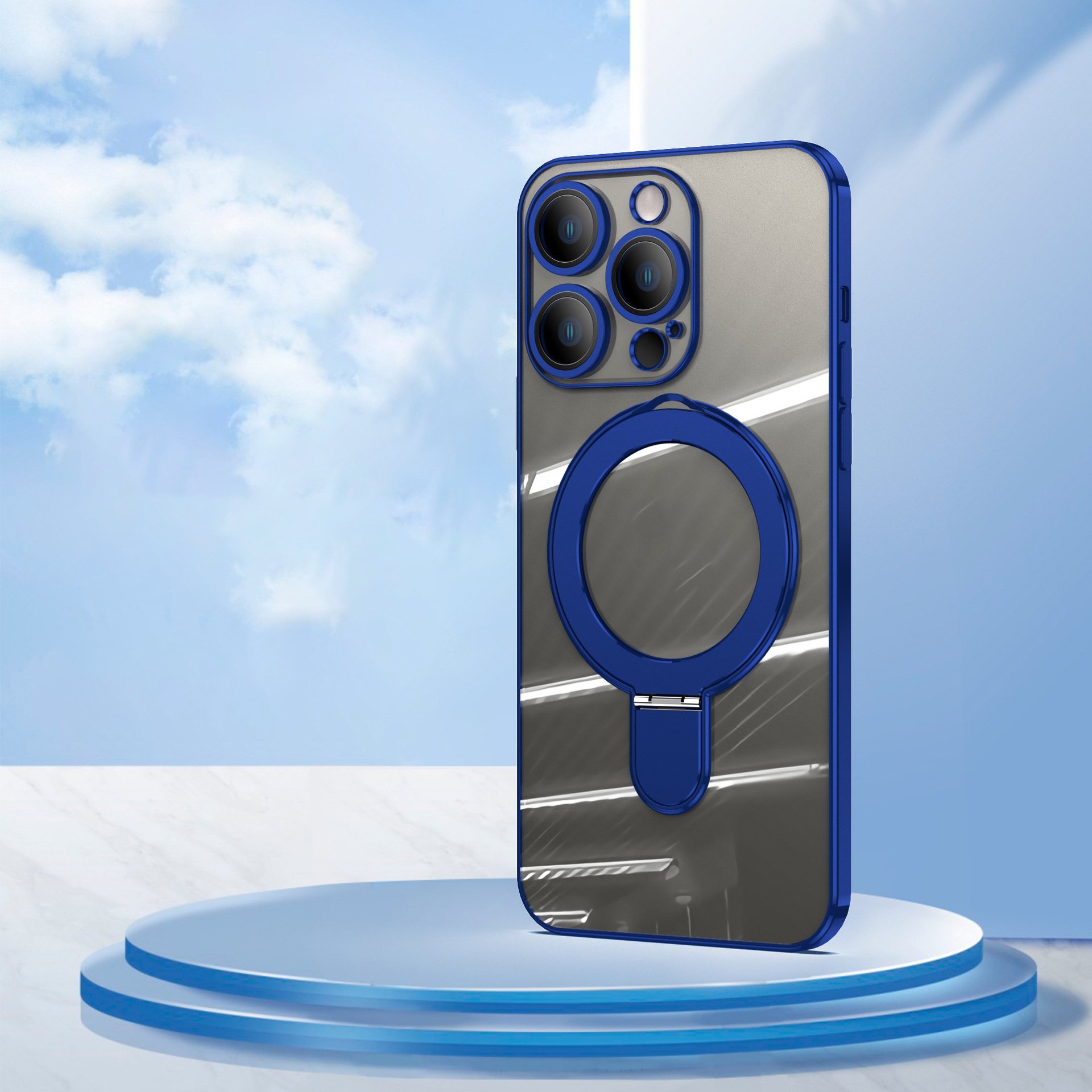 Mobile Phone Case Chargeable Magnetic Finger Ring Holder for iPhone 15 Pro Max Case with Magnetic Ring Stand for iPhone 16 Pro