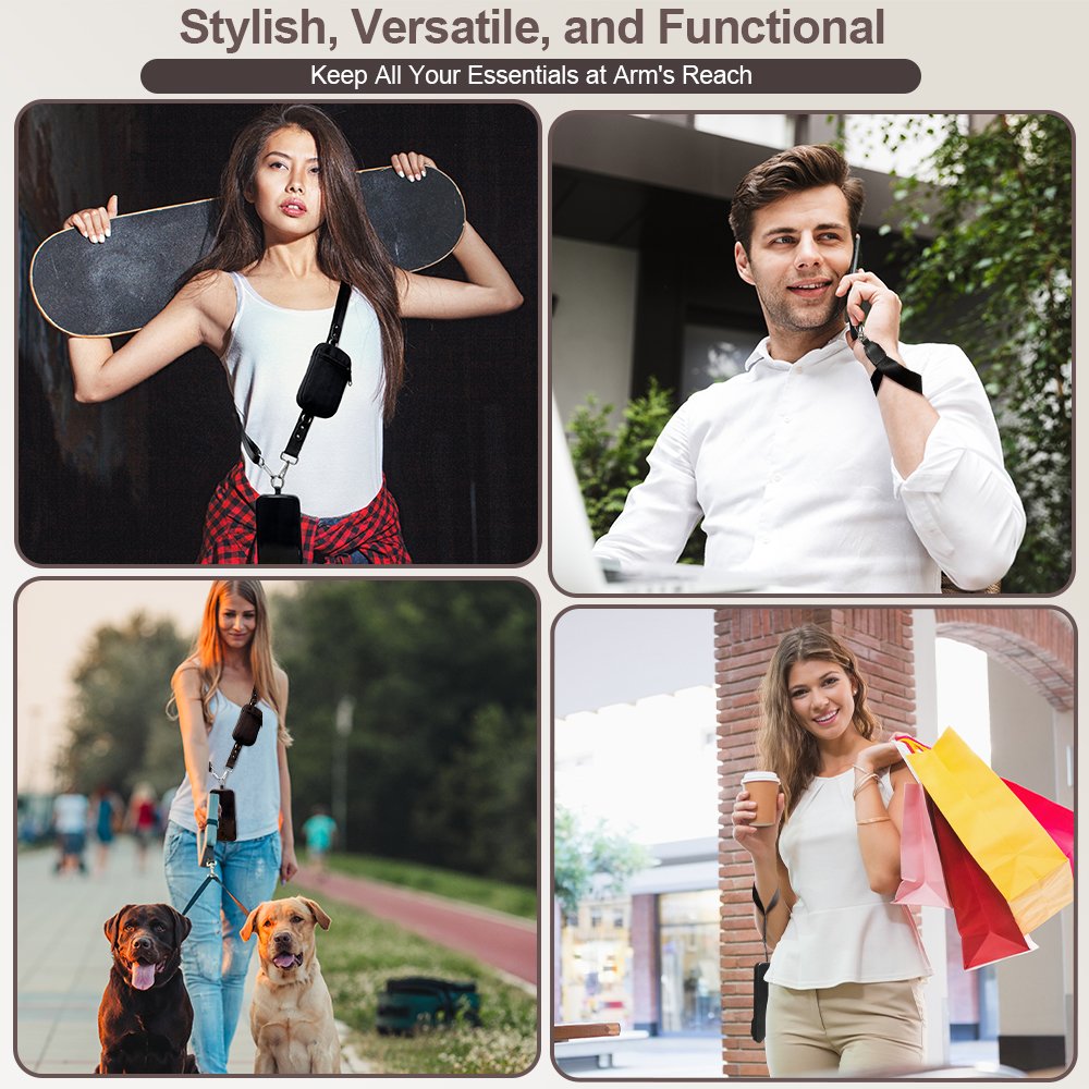 New Phone Strap With Zippered Pouch For Women,Adjustable Cellphone Lanyard Crossbody With Wallet,Anti-lost Lanyard For Phone
