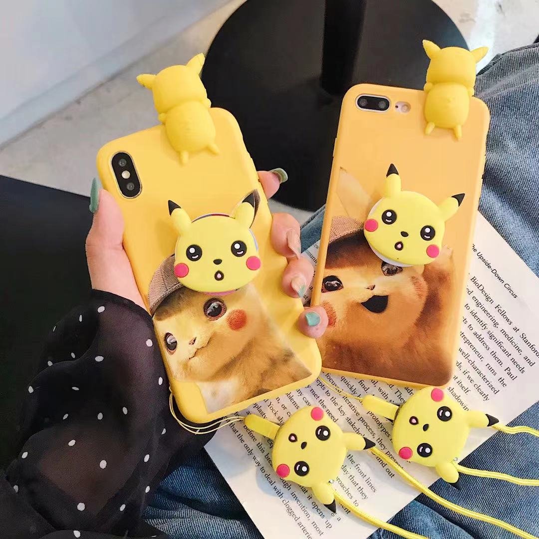 Custom cartoon doll UV print 3D phone case cute holder strap silicon blank sublimation for iphone Samsung OPPO Vivo shell design