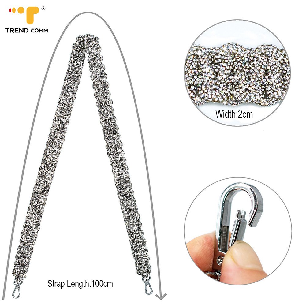 New Arrival Embroidered Crossbody Strap Sparkling Rhinestone Chain Shoulder Anti-fall Mobile Phone Strap