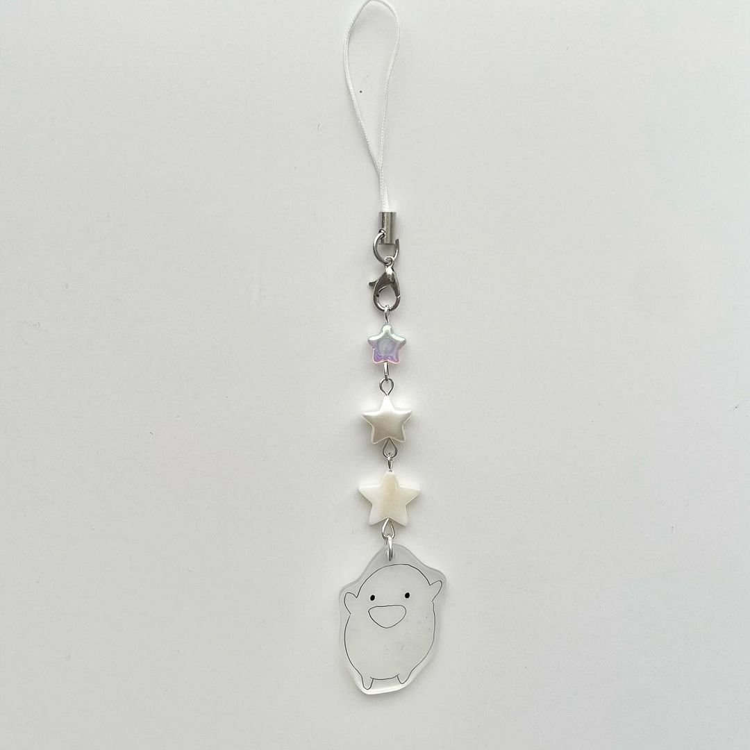 Wholesale Mobile Phone Charms Strap Pearl Shell Acrylic Chains Cute Bow Heart Bear Jewellery For Mobile Women Bead Key Chain