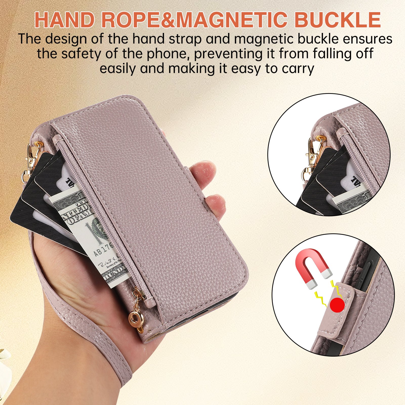 Shoulder strap crossbody mobile phone bag Genuine Leather Phone Case wallet cover For Google pixel 8 8pro 8A