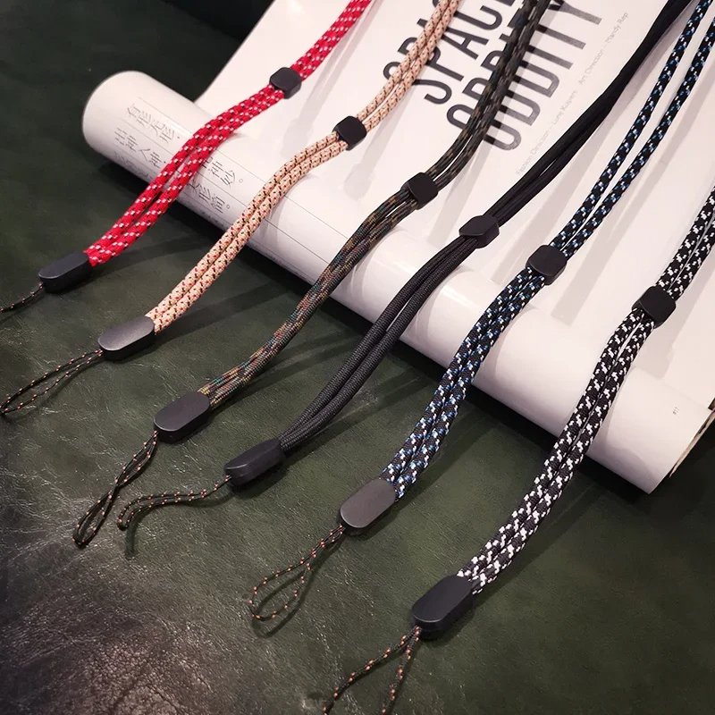 Long and Short Braid Phone Lanyard Necklace Wrist Strap for Iphone Huawei Redmi Xiaomi Samsung Camera GoPro String Holders