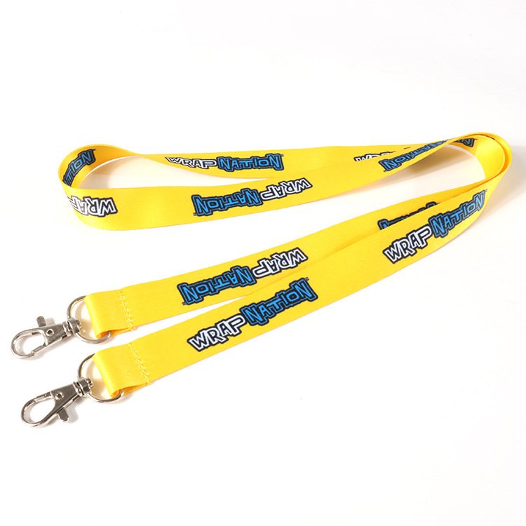 Safety Silk Woven Clip Sublimation Card Holder phone Keychain Lanyards With Logo Custom Polyester Lanyard