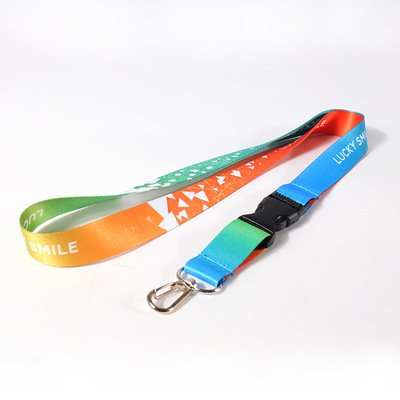 Safety Silk Woven Clip Sublimation Card Holder phone Keychain Lanyards With Logo Custom Polyester Lanyard
