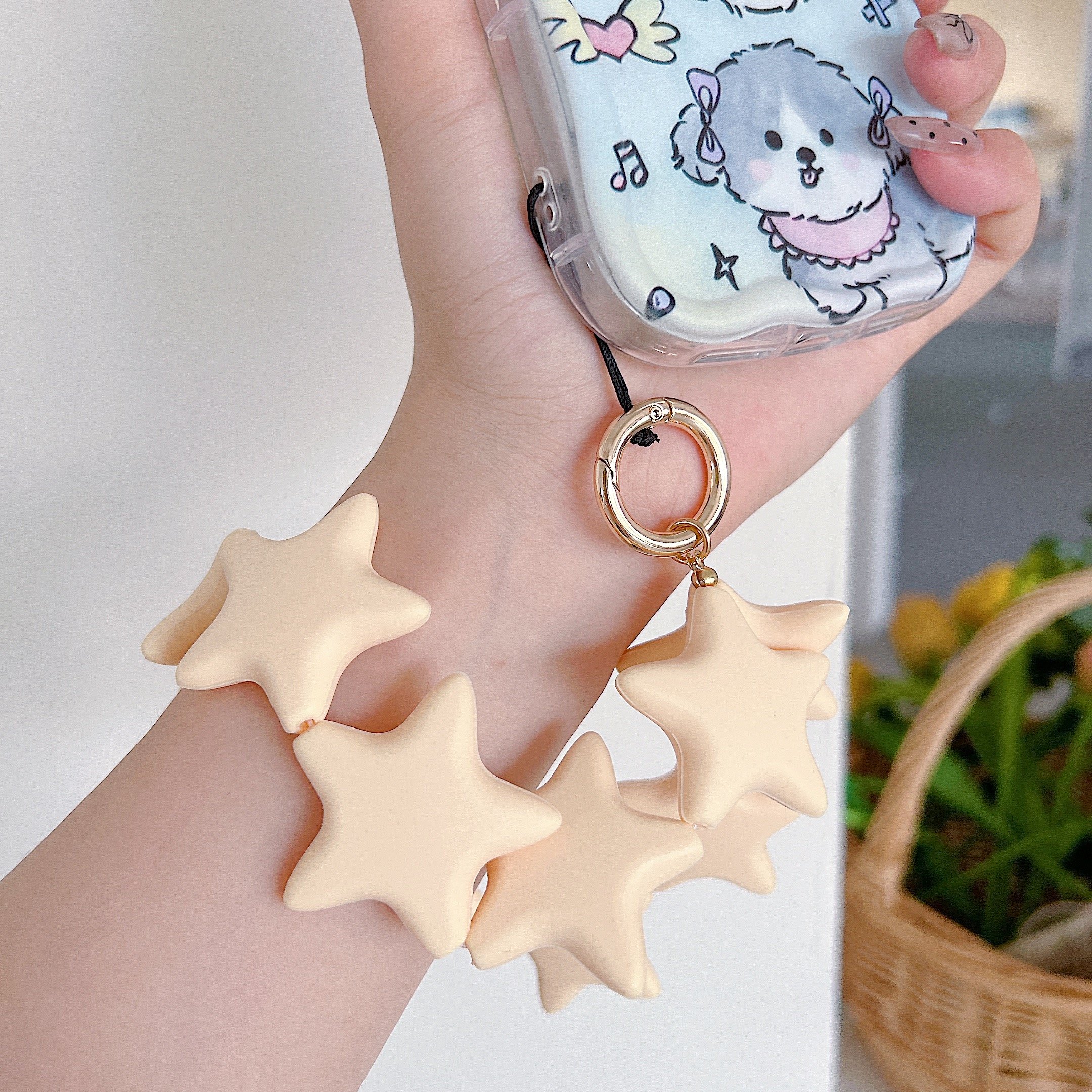 New Creative Handmade Beaded Silicone Mobile Phone Hanging Chain Mobile Phone Case Hanging Rope Mobile Phone Accessories
