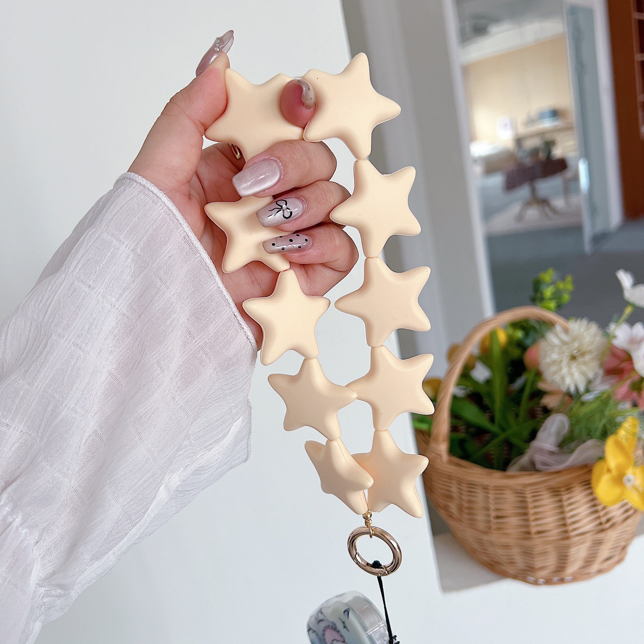 New Creative Handmade Beaded Silicone Mobile Phone Hanging Chain Mobile Phone Case Hanging Rope Mobile Phone Accessories