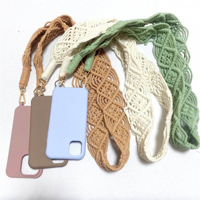 Wide Soft Straps Macrame Strap Phone Case Lanyard Camera Strap