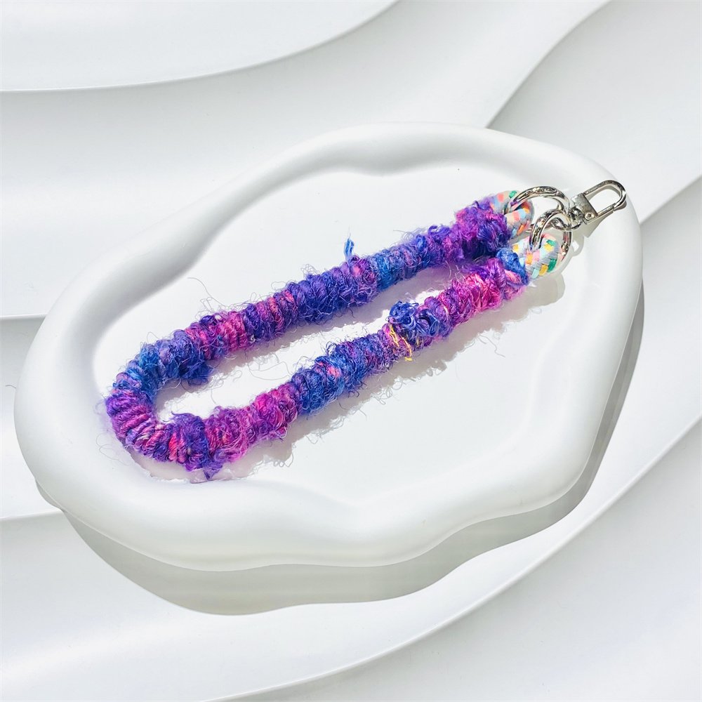 Mobile Phone Strap Silk Yarn Hand-Woven Wrist Hand-Carrying Mobile Phone Chain Short Strap For Mobile Phone