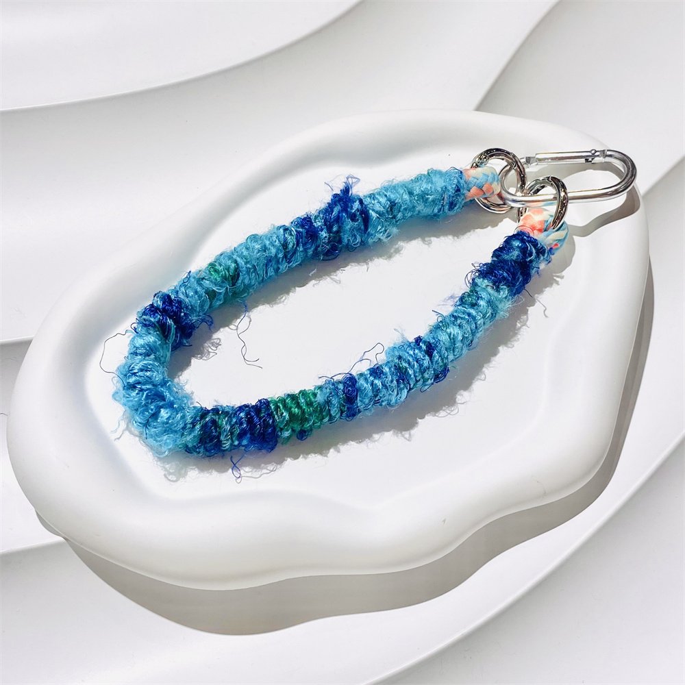 Mobile Phone Strap Silk Yarn Hand-Woven Wrist Hand-Carrying Mobile Phone Chain Short Strap For Mobile Phone