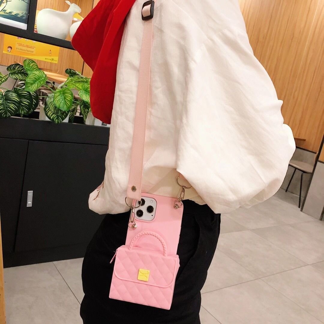 Fashion Silicone Crossbody Wallet Bag Shockproof Phone Case For Iphone 15 14 Pro Max 13 Mini 12 Pro 11 Xsmax Xr 8plus Se