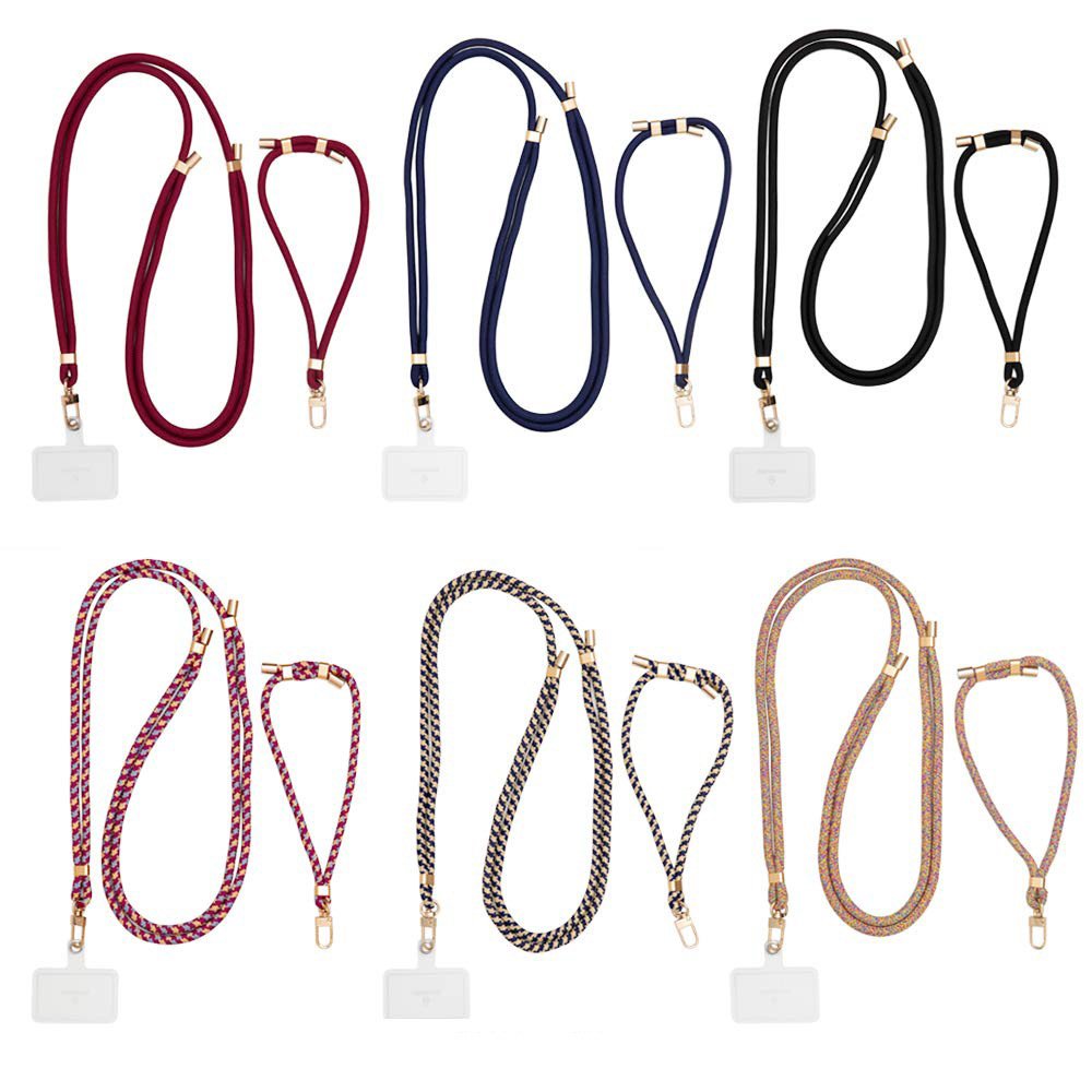 Phone Strap Crossbody Lanyard for Mobile Phone Detachable Necklace Hanging Wide Rope Patch Cord Nylon Phone Straps