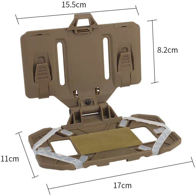 Hunting MOLLE Folding Navigation Board Mount Smart Mounting Plate Tactical Vest Cell Phone Holder For Outdoor Chest Rig