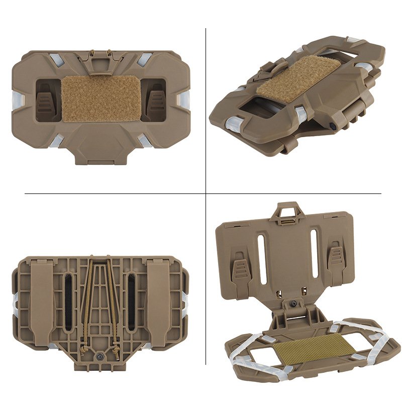 Hunting MOLLE Folding Navigation Board Mount Smart Mounting Plate Tactical Vest Cell Phone Holder For Outdoor Chest Rig