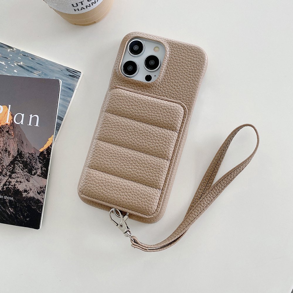 New Lychee Pattern Phone Cover For Sony 10TV Leather Wallet Card Holder Mobile Phone Case With Wrist Strap phone pouch