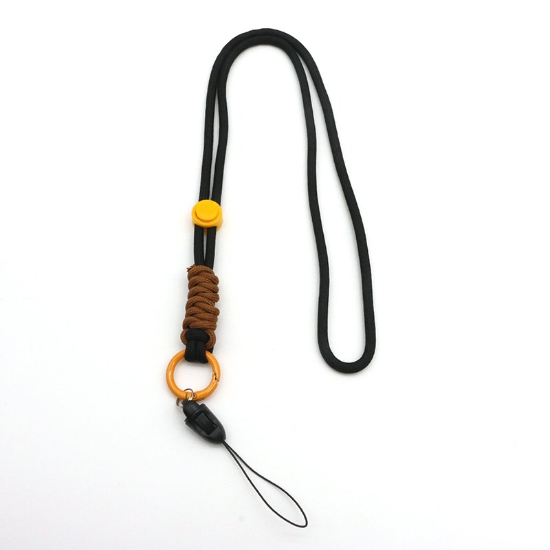 Custom Color Rainbow Braided Long Strap Neck Lanyard for Cell Smart Mobile Phone Accessories