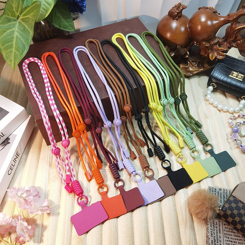 mobile phone lanyard diagonal strap for mobile phone with adjustable neck strap and adjustable back mobile phone accessories