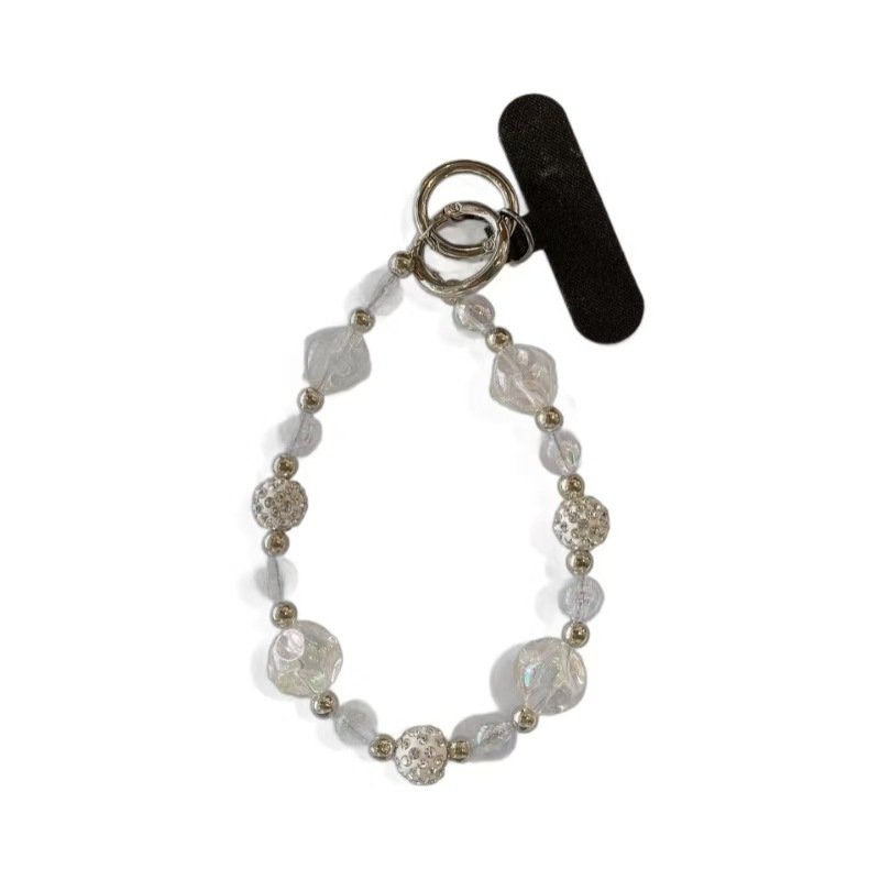 advanced feeling diamond pearl mobile phone chain with personalized pendant bracelet broken wrist strap hanging pendant