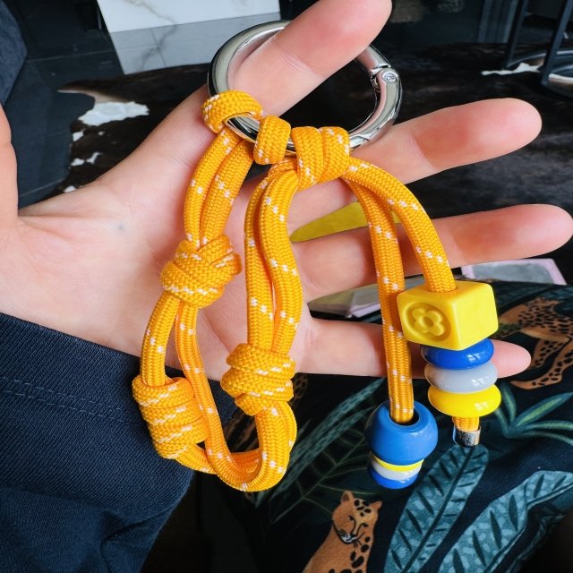 South Korea East Gate Ins Nylon Braided Rope Key Chain Pendant Antique Rope Bag Buckle Mobile Phone Chain